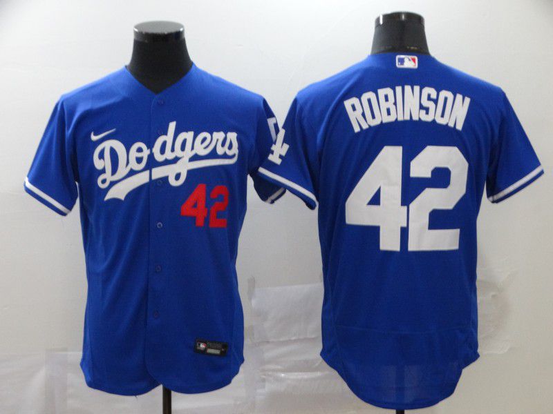 Men Los Angeles Dodgers #42 Robinson Blue Nike Elite MLB Jerseys->philadelphia phillies->MLB Jersey